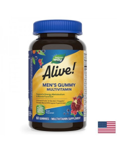Мултивитамини за мъже Алайв Alive! Men’s Gummy Complete Multivitamin 60 желирани таблетки