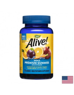 Премиум мултивитамини за мъже Алайв Alive! Mens Premium Gummies Multivitamin 75 желирани таблетки