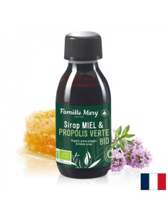 Сироп с пчелен мед и зелен прополис органик Sirop Miel - Propolis Verte Bio 125 ml, с вкус на горски плодове