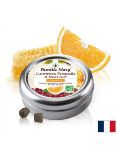 Бонбони за смучене с био мед, прополис и портокал Gommes de propolis bio au miel et orangе 45 g