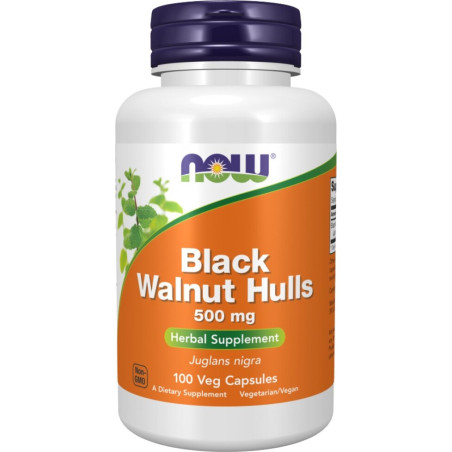 NOW Black Walnut Hulls 500mg. / 100 Caps.
