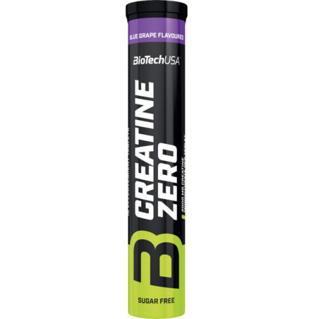 BIOTECH USA Creatine Zero Effervescent Tabs / 18 Tabs / Blue grape