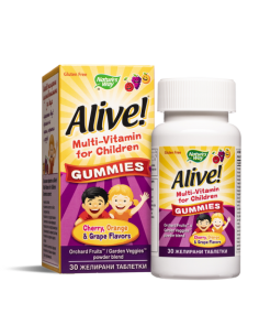 Мултивитамини за деца Алайв Alive! Multi-Vitamin for Children Gummies 30 желирани таблетки 2