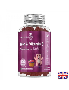 Анемия Желязо 7 mg + Витамин С 10 mg (за деца) 120 желирани таблетки, с вкус на горски плодове