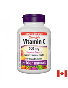 Chewable Vitamin C Tropical Breeze Витамин С 500 mg 120 дъвчащи таблетки с вкус на тропически плодове