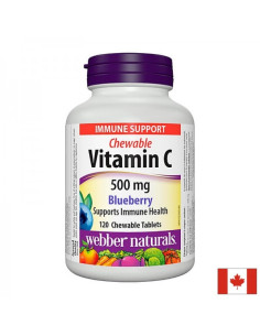 Chewable Vitamin C 500 mg Витамин С 500 mg 120 дъвчащи таблетки с вкус нa боровинки