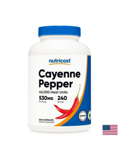 Редукция на теглото Кайенски лют червен пипер 530 mg х 240 капсули