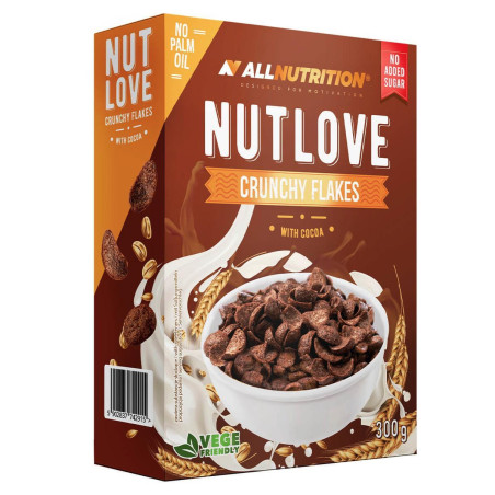 Allnutrition NutLove Crunchy Flakes with Cocoa - Диетичен Корнфлейкс | 300g
