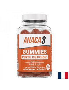 Формула за изгаряне на мазнините и отслабване Анака3 С гуарана, кофеин и минерали 60 желирани таблетки с вкус на праскова