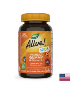 Премиум мултивитамини за деца Алайв - Alive! Kids Premium Multivitamin Gummy, 90 желирани таблетки