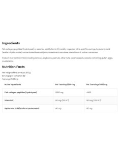 Marine Collagen -amp, Hyaluronic Acid Powder | with Vitamin C 2