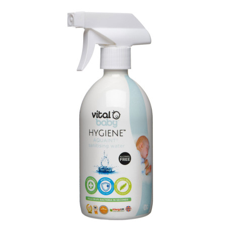 Антибактериална стерилизираща вода за бебета Aquaint 500мл Vital Baby