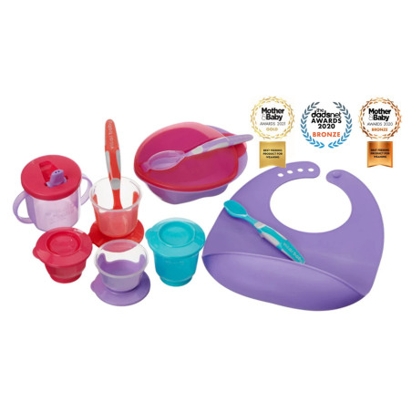 Стартов комплект за хранене лилав Vital Baby