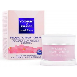 ПРОБИОТИЧЕН ПРОТИВОБРЪЧКОВ НОЩЕН КРЕМ YOGHURT OF BULGARIA WITH ORGANIC ROSE OIL 50 ml