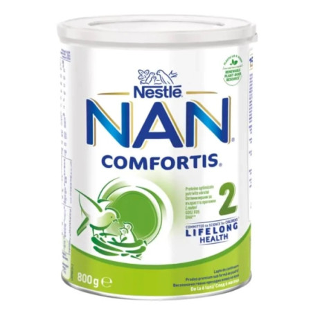 Nestle NAN Comfortis 2 Висококачествено обогатено мляко на прах за кърмачета 6+ месеца 800г