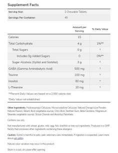 GABA Chewable | with Taurine, Inositol -amp, Theanine 2