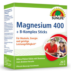 Магнезий 400 mg с Витамин Б-Комплекс Сашета – SUNLIFE (20х2.5 гр)
