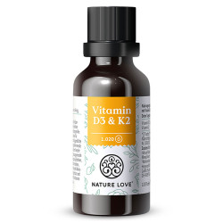 Витамини Д3 1000 IU + К2 20 µg K2VITAL® Капки – Nature Love (30 мл)