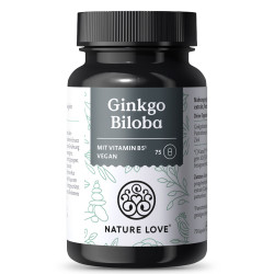 Гинко Билоба 75 mg с Витамин Б5 и Цинк – Nature Love (75 капс)