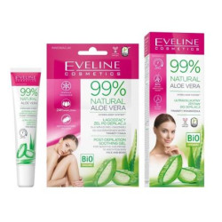 EVELINE 99% NATURAL ALOE VERA 2В1 ДЕПИЛИРАЩ КРЕМ ЗА ЛИЦЕ 20 МЛ + УСПОКОЯВАЩ ГЕЛ ЗА СЛЕД ДЕПИЛАЦИЯ 2Х5МЛ