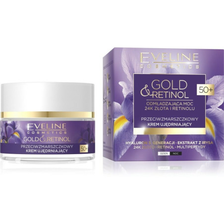 EVELINE GOLD&RETINOL СТЯГАЩ ДН/НЩ КРЕМ ПРОТИВ БРЪЧКИ,50+, 50 МЛ