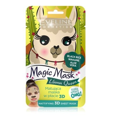 EVELINE MAGIC MASK LAMA QUEEN МАТИРАЩА 3D SHEET МАСКА ЗА ЛИЦЕ