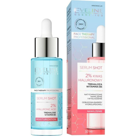 EVELINE SERUM SHOT 2 % ХИАЛУРОНОВА КИС., ЛИЦЕ-ШИЯ-ДЕКОЛТЕ , 30 МЛ