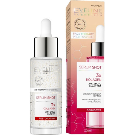 EVELINE SERUM SHOT МУЛТИ КОЛАГЕН Х 3, ЛИЦЕ-ШИЯ-ДЕКОЛТЕ , 30 МЛ