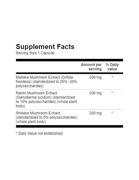 High-Potency Triple Mushroom Standardized Complex