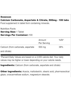Calcium Complex 500 mg | Carbonate, Aspartate -amp, Citrate 2