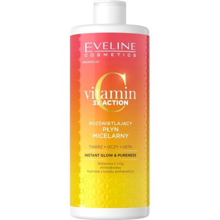 EVELINE VITAMIN C 3XACTION ОЗАРЯВАЩА МИЦЕЛАРНА ВОДА 500МЛ