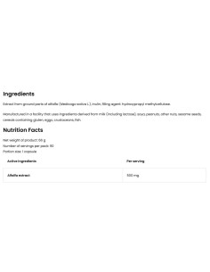 Alfalfa 500 mg / Vege 2