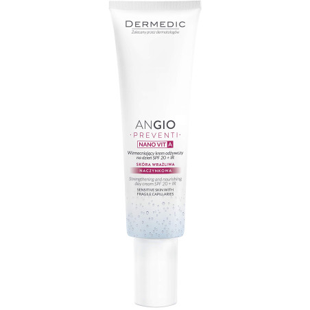 DD ANGIO PREVENTI NANO VIT A ЗАЗДРАВЯВАЩ И ПОДХРАНВАЩ ДНЕВЕН КРЕМ SPF 20 + IR, 40 ГР.