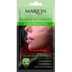MARION SPA EX1038 МАСКА ЗА ЛИЦЕ ЗЕЛЕНА ГЛИНА, 20 ГР / ТЕКСТИЛНА /