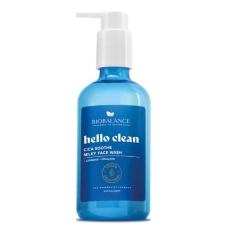 BIOBALANCE HELLO CLEAN ИЗМИВЕН ГЕЛ - МЛЯКО ЗА ЛИЦЕ С АЗИАТСКА ЦЕНТЕЛА "CICA SOOTHE", 250 МЛ /9.341/