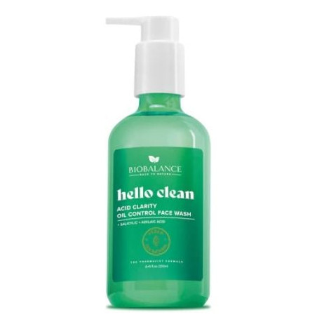 BIOBALANCE HELLO CLEAN ИЗМИВЕН ГЕЛ ЗА ЛИЦЕ СЪС САЛИЦИЛОВА КИСЕЛИНА "ACID CLARITY", 250  МЛ /9.342/