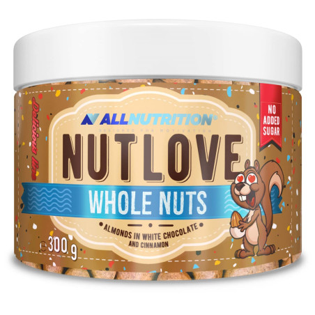AllNutrition NutLove Whole Almond Nuts | Different Flavors 300 грама Бял шоколад с канела