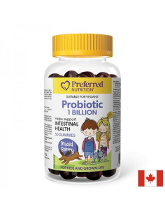 Пробиотик за деца и подрастващи, 1 млрд. активни култури Подкрепа за храносмилането и имунната система 50 желирани таблетки с