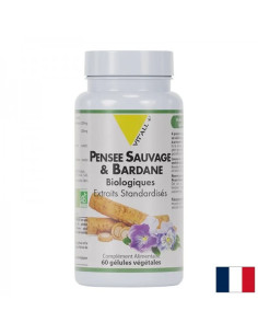 Грижа за кожата и детокс Дива теменуга и репей, БИО 60 капсули