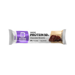 Born Winner Slim 50% High Protein Bar 12 x 50 грама Шоколадово брауни