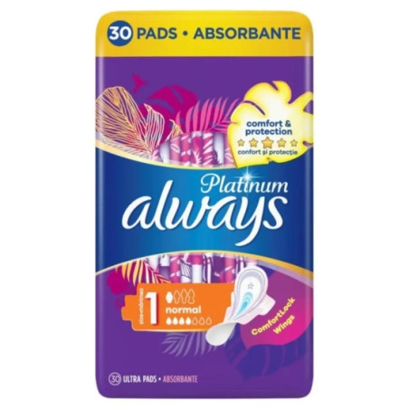 Дамски превръзки always platinum normal quattro x30