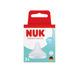 NUK Perfect Match биберон за хранене, силикон S 0+, 2бр.