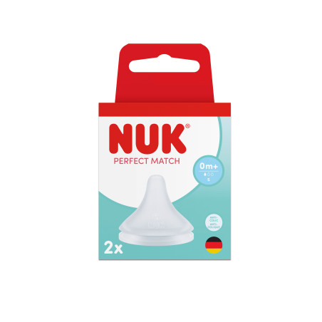 NUK Perfect Match биберон за хранене, силикон S 0+, 2бр.