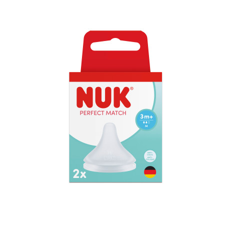 NUK Perfect Match биберон за хранене силикон M 3+, 2бр.