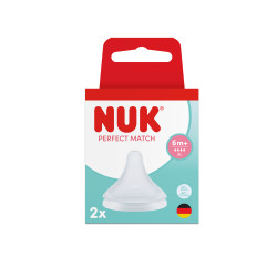 NUK Perfect Match биберон за хранене силикон 6+, XL,2бр.