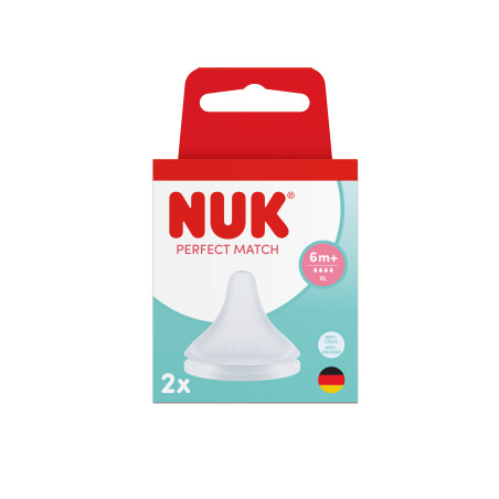 NUK Perfect Match биберон за хранене силикон 6+, XL,2бр.