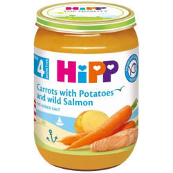 HIPP 9% ДДС Морков, картоф, дива сьомга 6105, пюре, 190 гр
