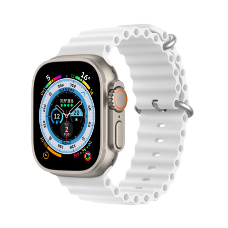 Силиконова каишка за Apple Watch 42мм, 44мм, 45мм, 46мм, Ultra, Ultra 2 49мм - Dux Ducis Silicone Bracelet Strap (OceanWave Vers