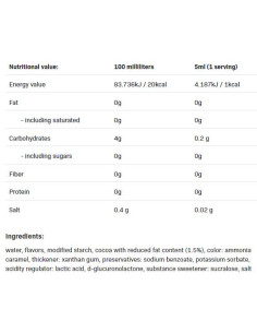 Syrup Zero Calorie | Chocolate 2