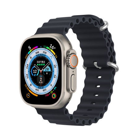 Силиконова каишка за Apple Watch 42мм, 44мм, 45мм, 46мм, Ultra, Ultra 2 49мм - Dux Ducis Silicone Bracelet Strap (OceanWave Vers